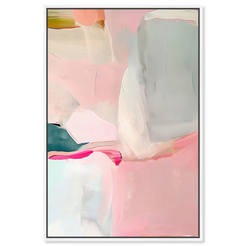 Toile douce Meadows II, art pastel coloré par Art Remedy, Cadre blanc, H 16 po x l 11 po