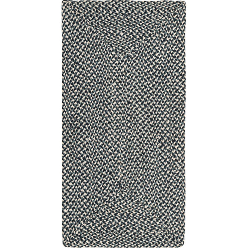 Tapis contemporain bleu Aideen, Tapis de couloir 2 pi x 4 pi 1 po