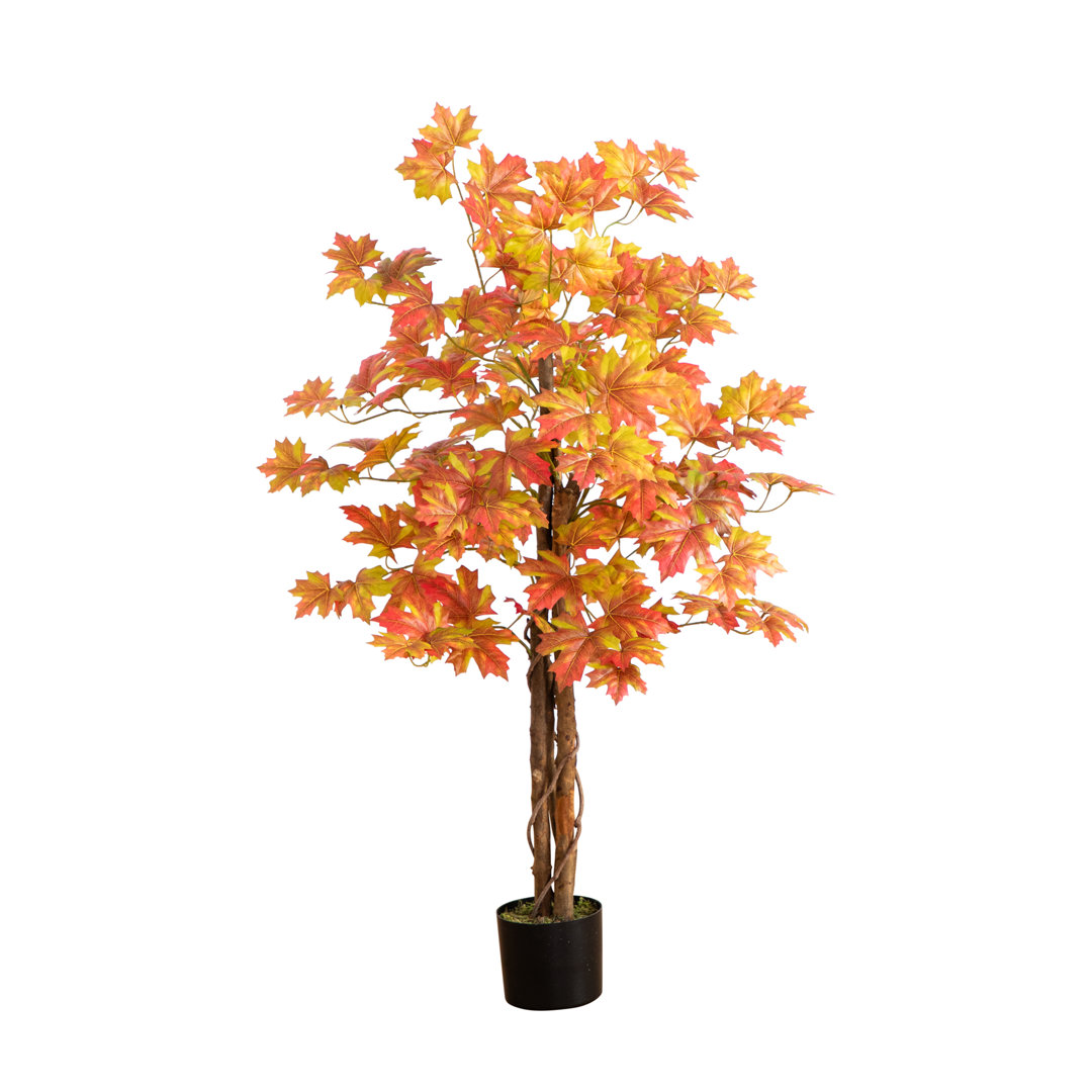 Autumn Deluxe Maple Artificial Fall Tree Primrue 