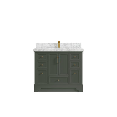 Alys 42'' Single Bathroom Vanity with Marble Top