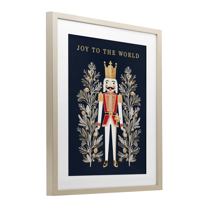 «Joy To World», impression encadrée sous verre, par Heidi Kuntz, Cadre de récolte en pin, H 21 po x l 17 po