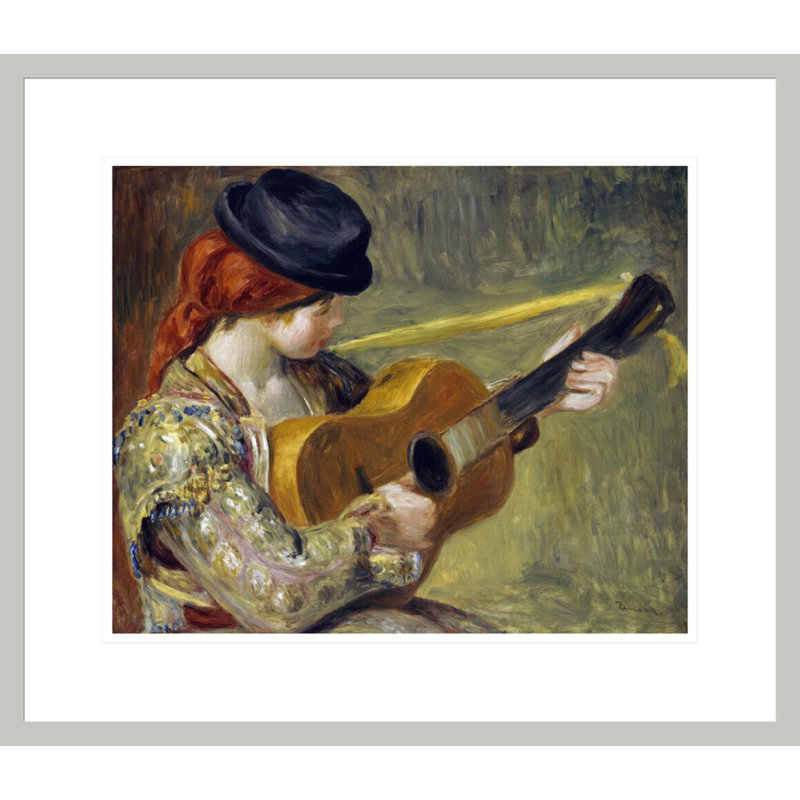 «Girl With a Guitare» par Pierre-Auguste Renoir, impression giclée sur cadre, 17,75 po H x 20,55 po L