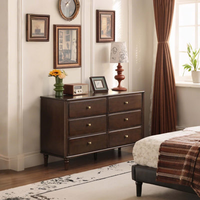 MCM Solid Wood Nightstand with 3 Drawers