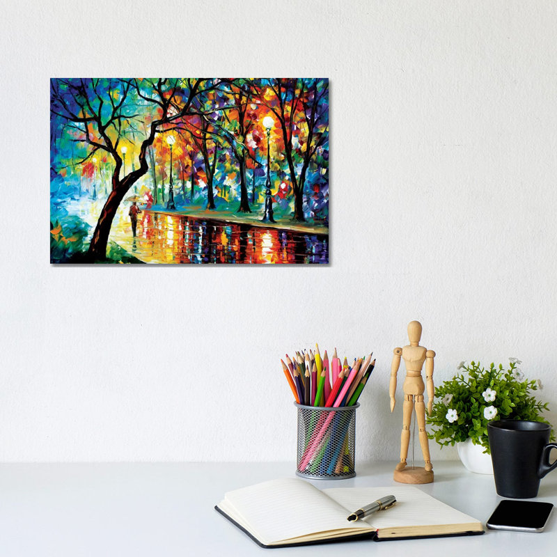 Dark Night II by Leonid Afremov - Painting on Canvas, 20.32 cm H x 30.48 cm W, Wrapped Canvas
