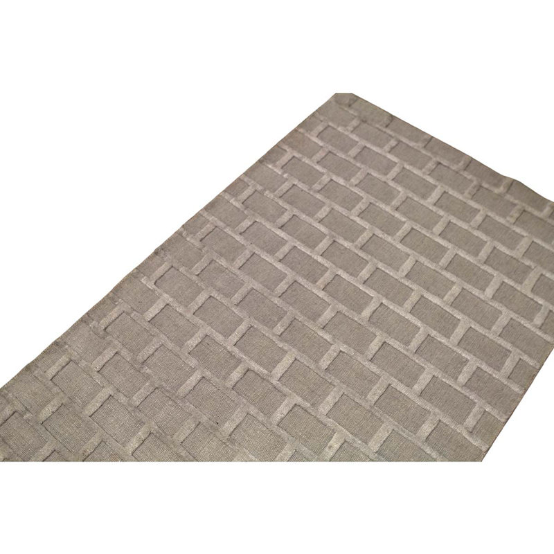 Geometric Area Rug in Light Brown