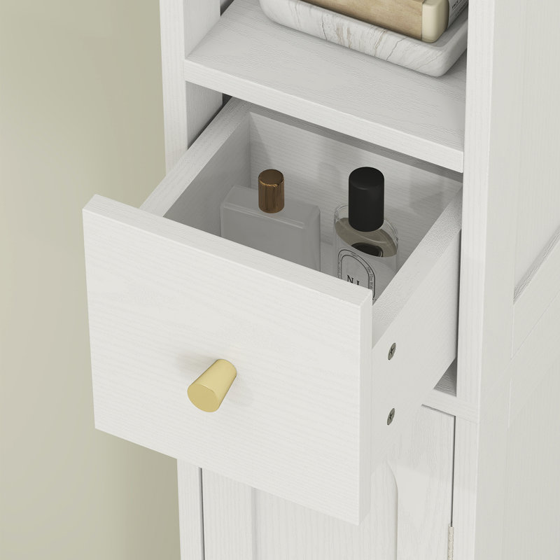 Armoire de salle de bain haute, moderne et mince, blanc