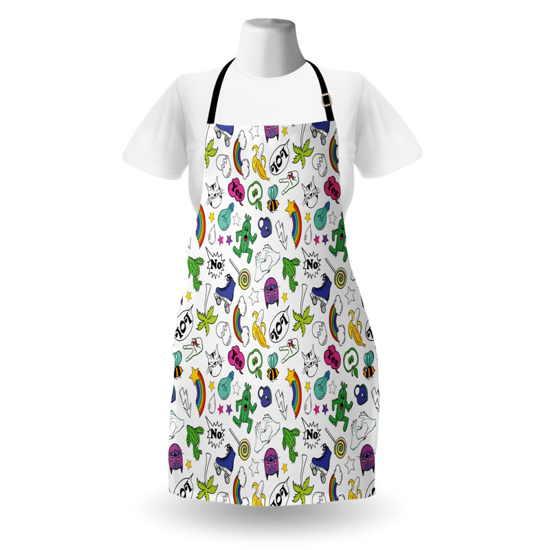 Multicolore, tablier rétro East Urban Home, cuisine, jardinage
