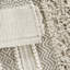 Tapis pour salle de bain naturel 20 x 32 po, texture tissée avec motif à rayures, envers antidérapant, rayures lavables à la machine, facile à laver, conception texturée à poils longs