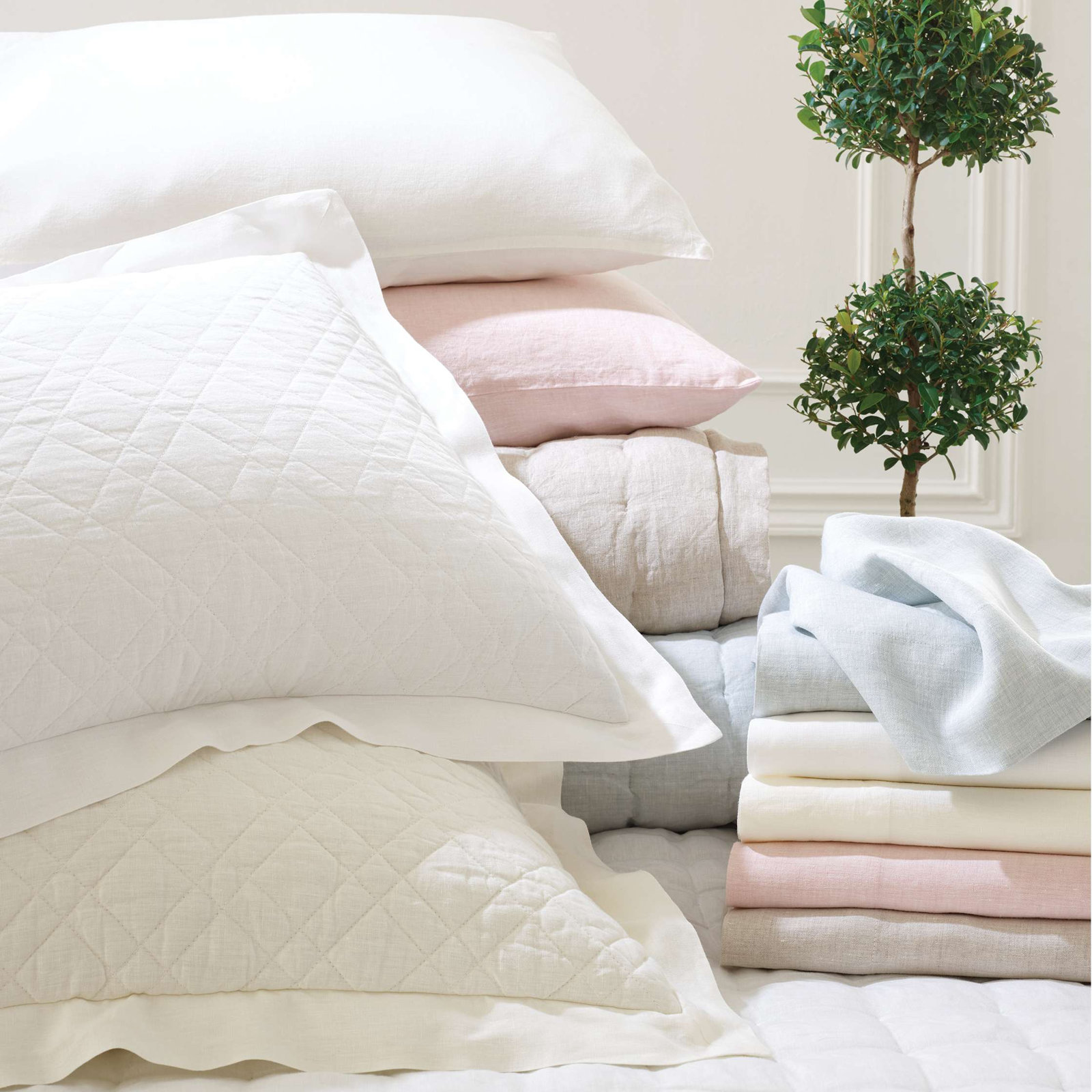Lush Linen Quilt Set, Twin/Twin XL Quilt, Natural