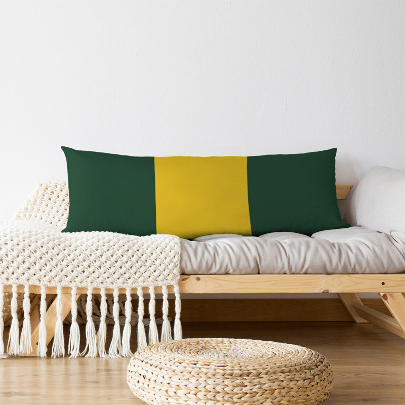 Abel Polyester Medium Pillow, Green/Yellow/Green