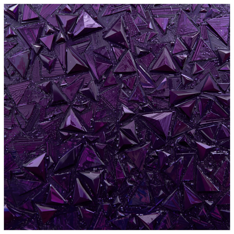 Tapis de bain mauve à triangles géométriques mauves, L 34 po x L 21 po