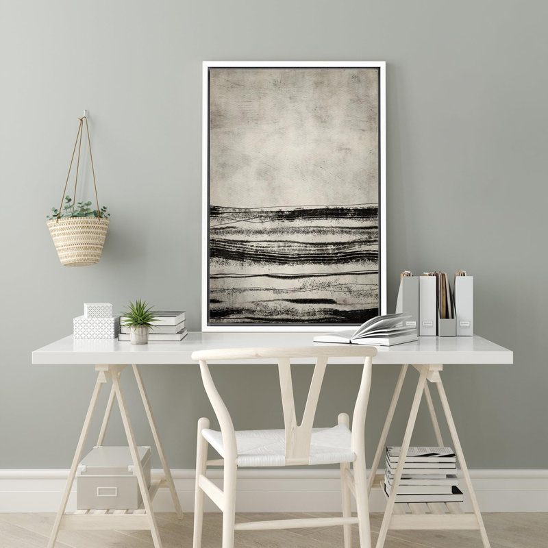 "Monochromes abstraits", Blanc, H 36 po x l 24 po