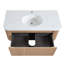 Meuble-lavabo mural simple 42 po avec lavabo, comptoir en marbre blanc de Carrare, lavabo en céramique, armoire en bois courbé rayé avec tiroir à fermeture en douceur-1373189693-1373189692