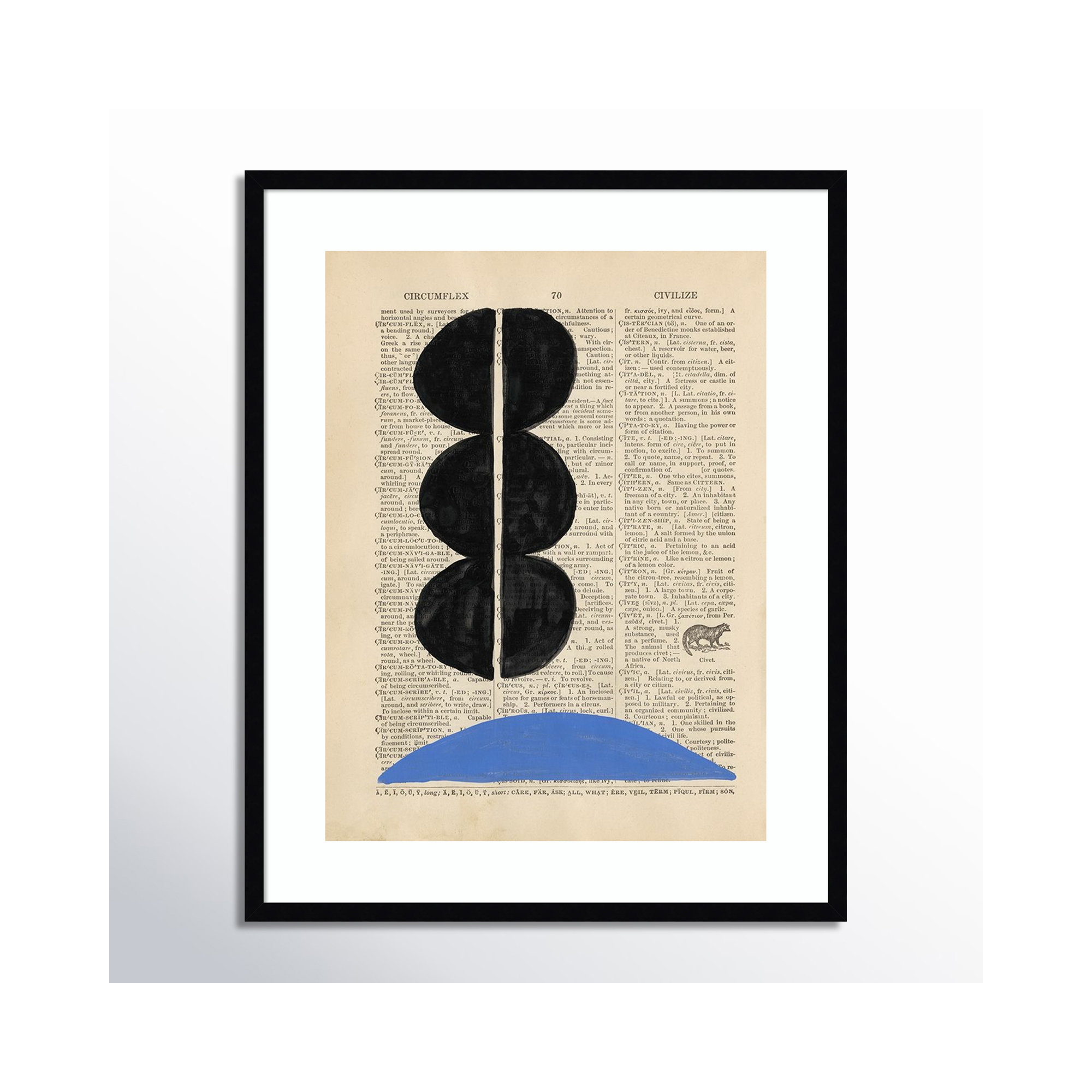 Modern Definition II by W. Stramel, Black Framed Paper, 35.38" H x 28.38" W x 0.88" D