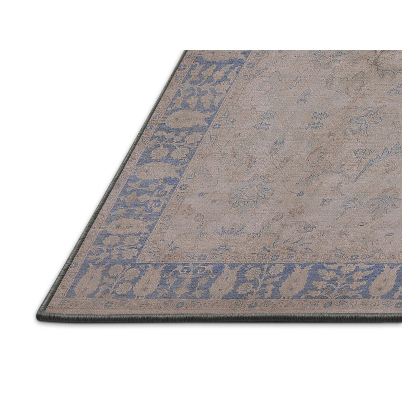 Tapis oriental brun / bleu Gidget, Rectangle 8 pi x 12 pi