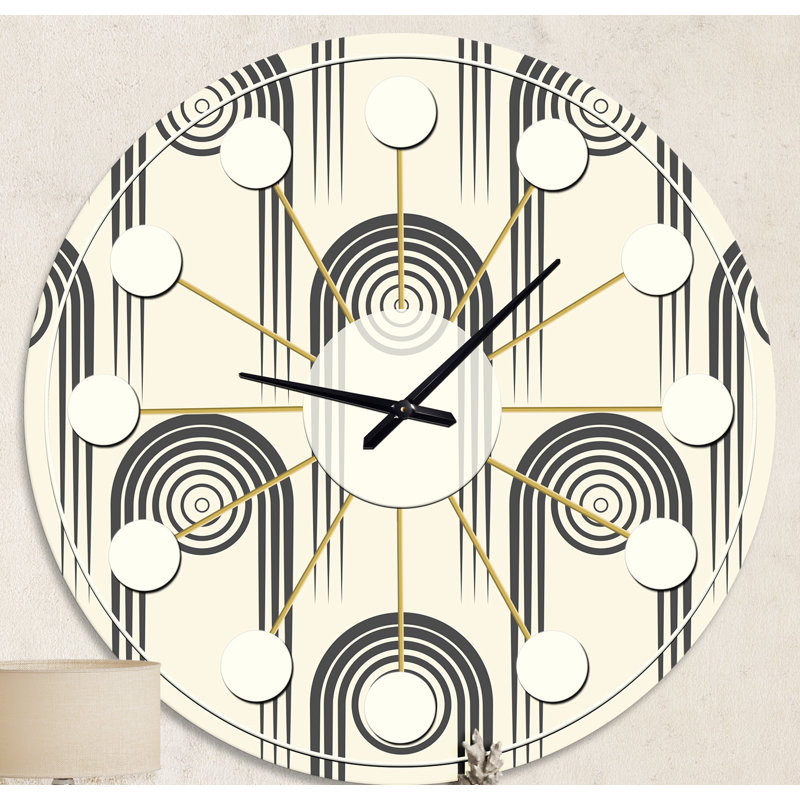 Horloge murale rétro Mid-Century, Moyenne