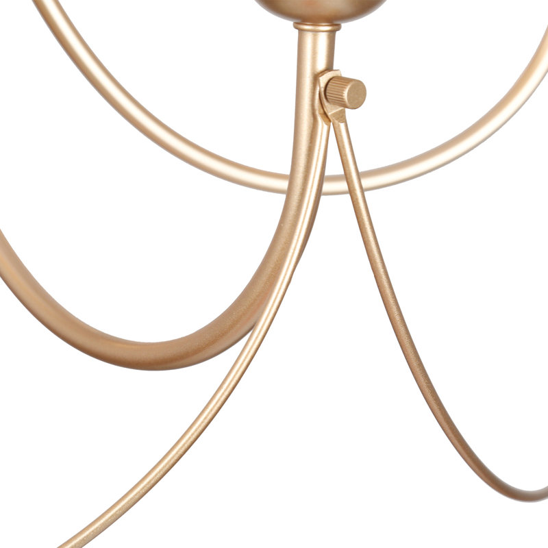 Fieldhouse 5-Light Unique Drum Gold Chandelier