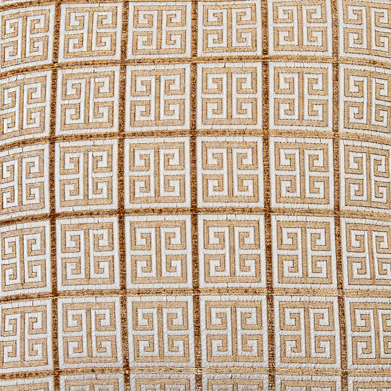 Geometric Rayon/Viscose Reversible Throw Pillow, Gold, 22" x 22"