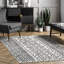 Tapis géométrique noir / blanc / gris Kahala-838283988