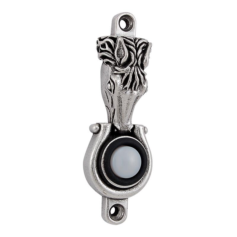 Equestre Push Button, Vintage Pewter