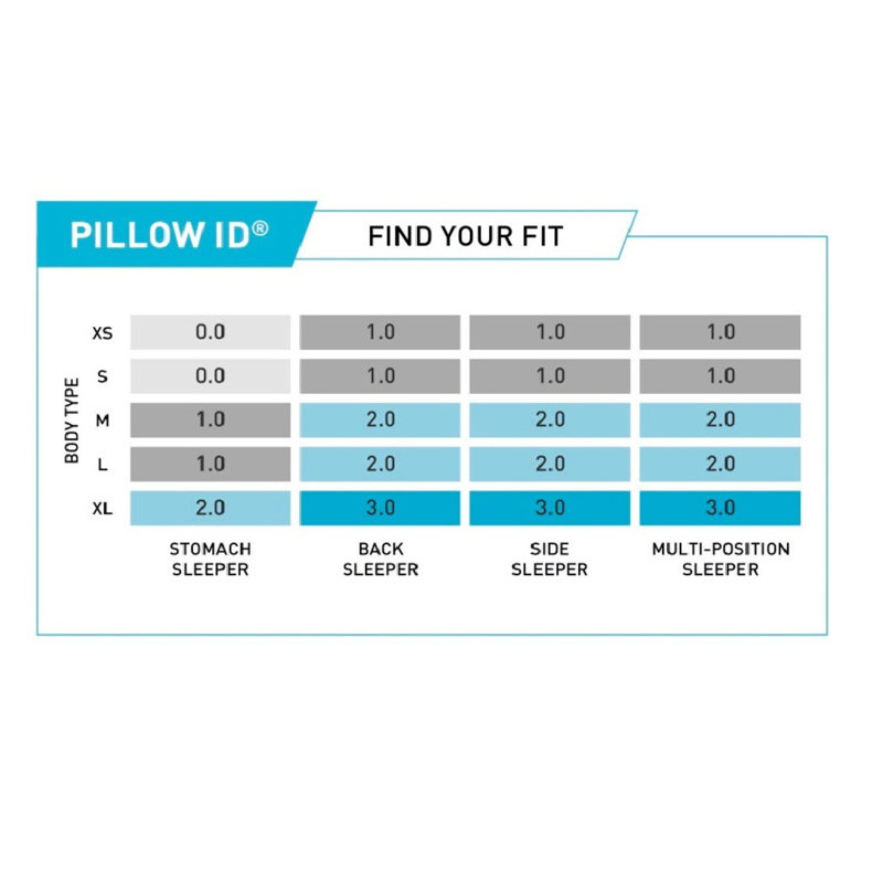 Flow 3.0 Blue and Gray Memory Foam Performance Pillow