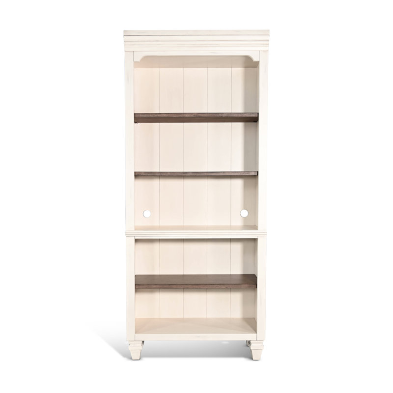  Large White 76" H Bookcase Open