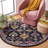 Hand Tufted Wool/Cotton Oriental Rug in Black/Pink-104135468