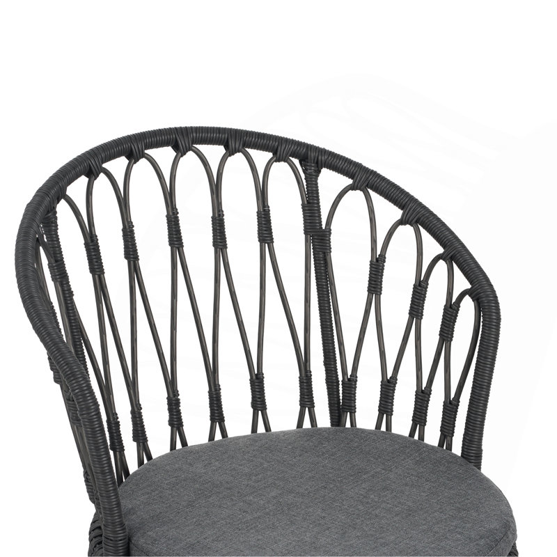 Ensemble de chaises polyvalentes de style industriel avec résistance aux intempéries