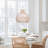 Calpella -Natural and White Rattan Light Pendant-2078343069