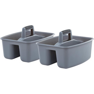 Mighty Tuff All-Purpose Cleaning Caddy, Grey/Black, 2 Pack