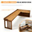 Bureau d'angle en bois massif en forme de L avec rangement ouvert, conception à rebords surélevés et espace de travail spacieux pour le bureau à domicile-1128838925