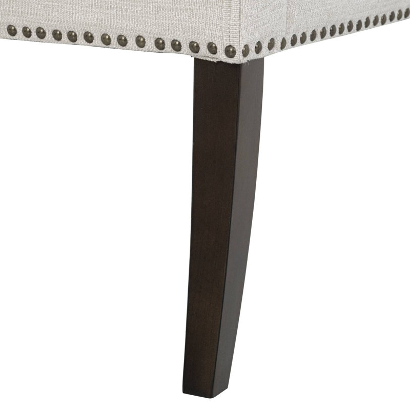 Banc rembourré Welburn crème, Crème