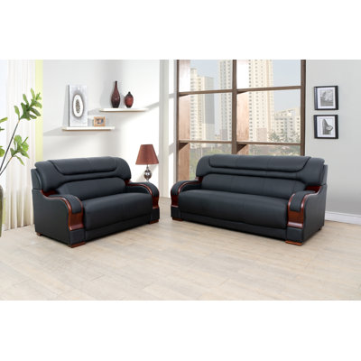 Endri 2 Piece Genuine Leather Living Room Set by Brayden Studio