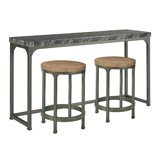 SOFA TABLE W/2 STOOLS