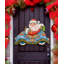 Figurine surdimensionnée père noël en voiture