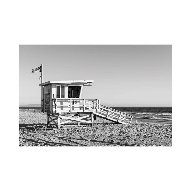 Santa Monica Lifeguard Tower by Philippe Hugonnard - Wrapped Canvas Print, 20.32 cm H x 30.48 cm W