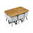 Compact Modern Dining Table Set With Storage, Mdf And Metal Construction