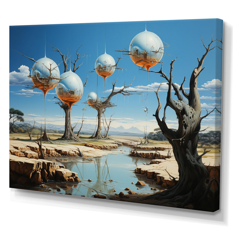 Impression sur toile, chef-d'œuvre «The Persistance Of Memory», Toile tendue, H 34 po x l 44 po x P 1,5 po