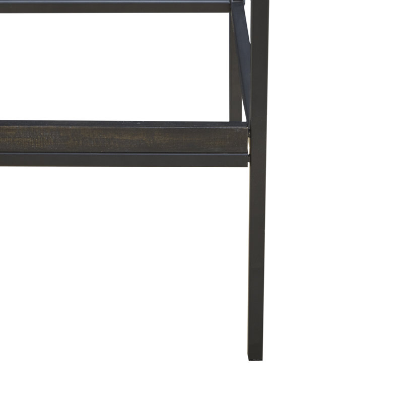 Tabouret de comptoir en bois massif Boggs, Noir, noir, noir, noir, Tabouret de comptoir (hauteur d'assise de 24,8 po)