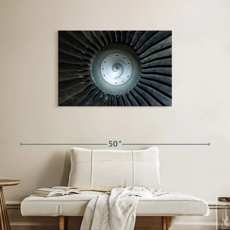 Mehar Retro Airplane Engine, 24" H x 36" W