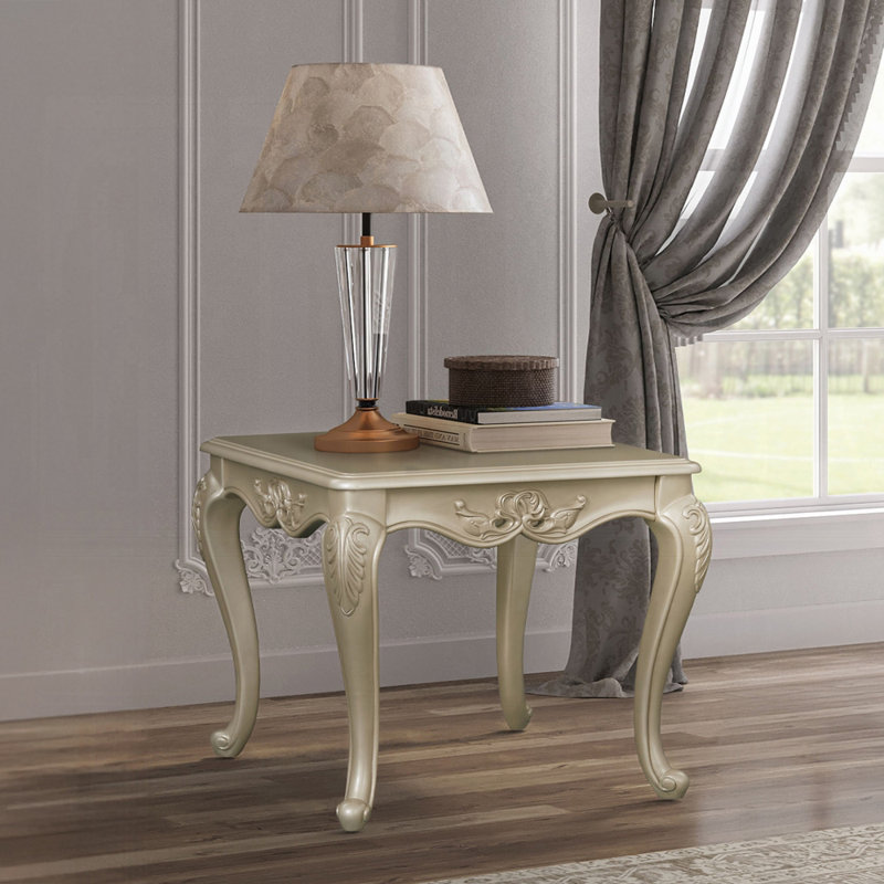Table de bout, finition champagne