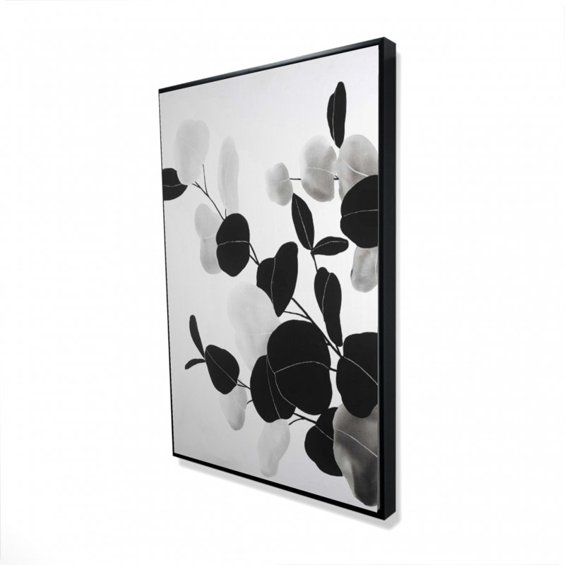 «Grayscale Branches With Leaves» sur toile
