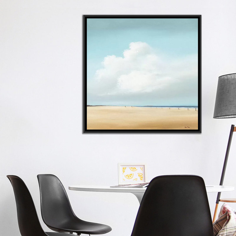 «Walking II», reproduction sur toile, H 18 po x l 18 po x P 1,5 po, Toile encadrée noire, Pas de tapis