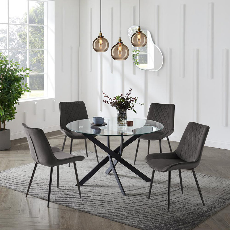 Danta 4 - Person Dining Set, Grey