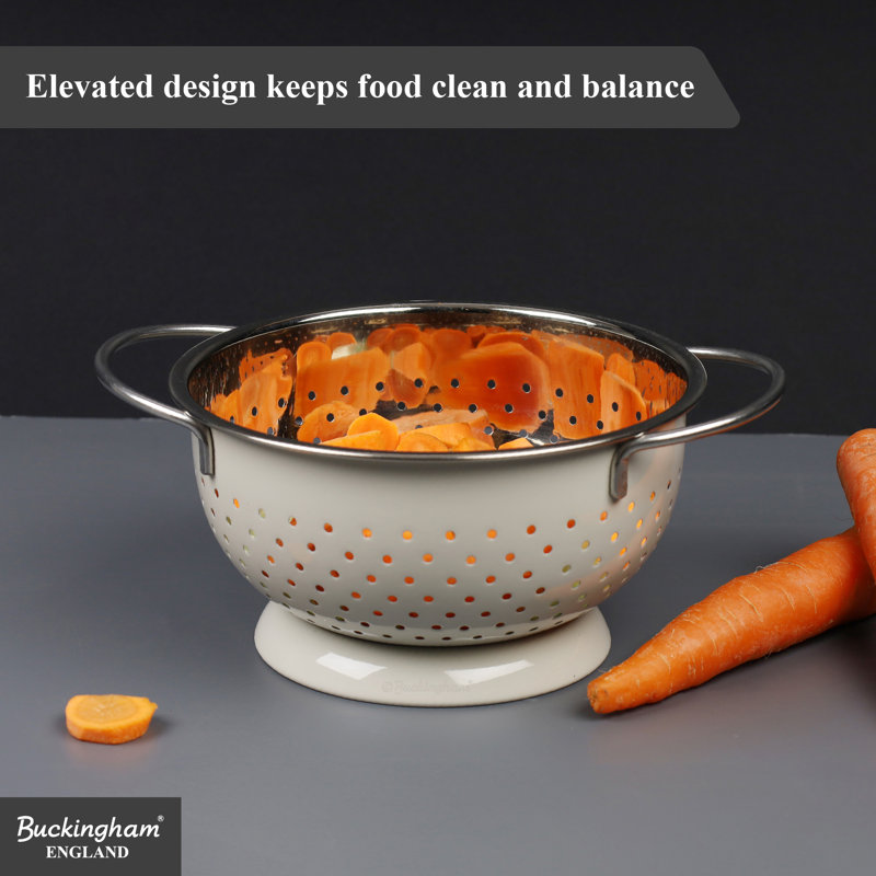 Buckingham Stainless Steel Colander, Cream