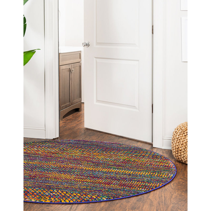 Aaliayah Striped Indoor Rug, Round 7'10"