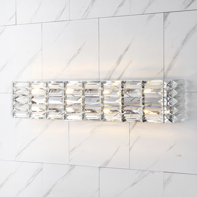  Soper Crystal Rectangle Iron/Crystal Glam Modern LED Vanity Light