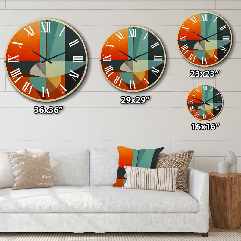 Bettyann - Horloge murale moderne Mid-Century, Grand