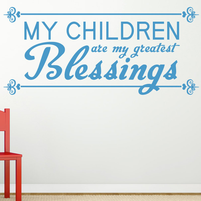 Wall Decal, Blue, Large