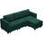 Soneson 17.7'' High Modern Tufted Upholstered Velvet Modular Sofa Couch with Storage Ottoman-970102521